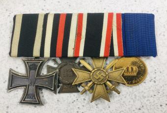 Imperial German / Third Reich Four Place Medal Bar