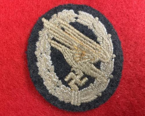 Luftwaffe Cloth Paratrooper Badge