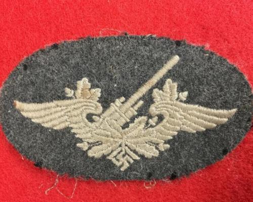 Luftwaffe Flak Artillery Personnel Badge