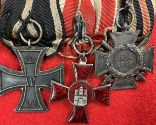 WW1 Imperial Three Place Medal Bar