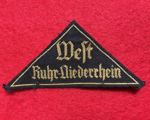 HJ District Sleeve Triangle of West Ruhr-Niederrhein