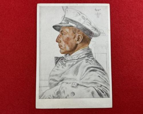 U-Boat Captain Schubart Postcard