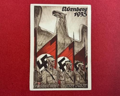 Nuremburg Rally 1935 Propaganda Postcard