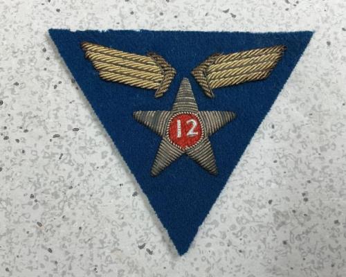 12th Air Force Bullion Patch
