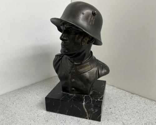 Soldier Bust On Marble
