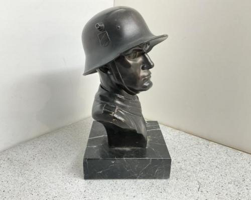 Soldier Bust On Marble